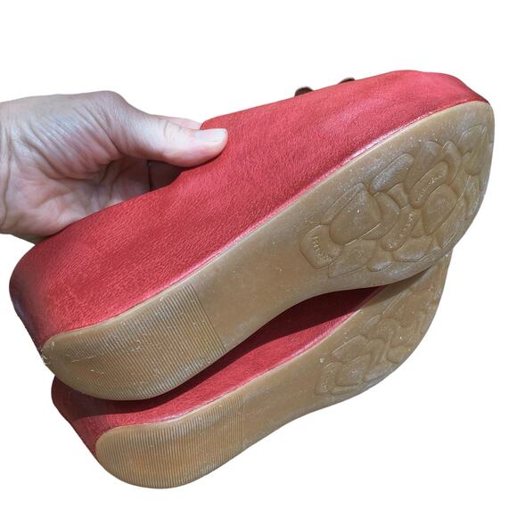 Kork-Ease Sundance sandals size 10 red 3d Flower artsy eclectic hippy boho - Picture 10 of 13